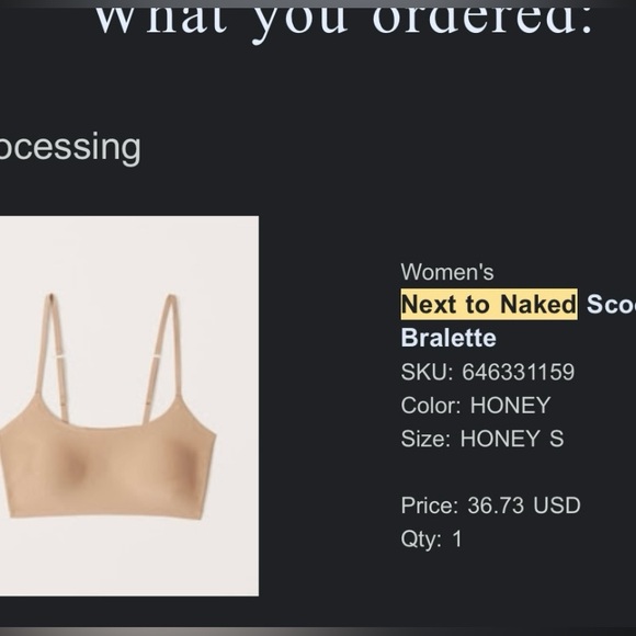 Abercrombie and Fitch next to naked scoopneck bralette - Picture 1 of 5